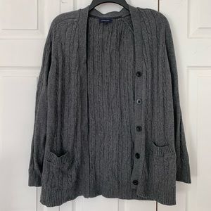 Lands’ End Gray Cardigan